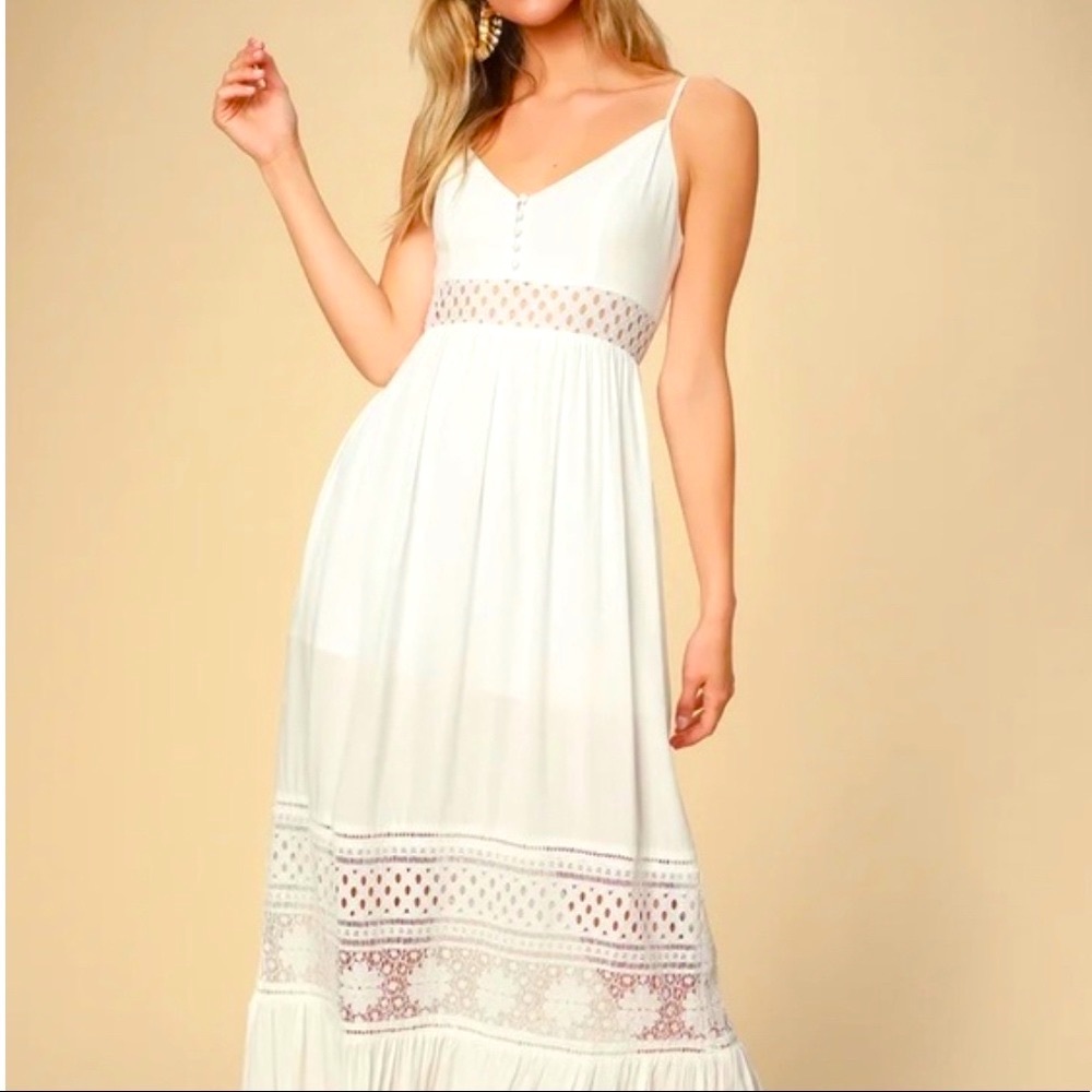Jack By BB Dakota Off White Maxi Dress Size 8